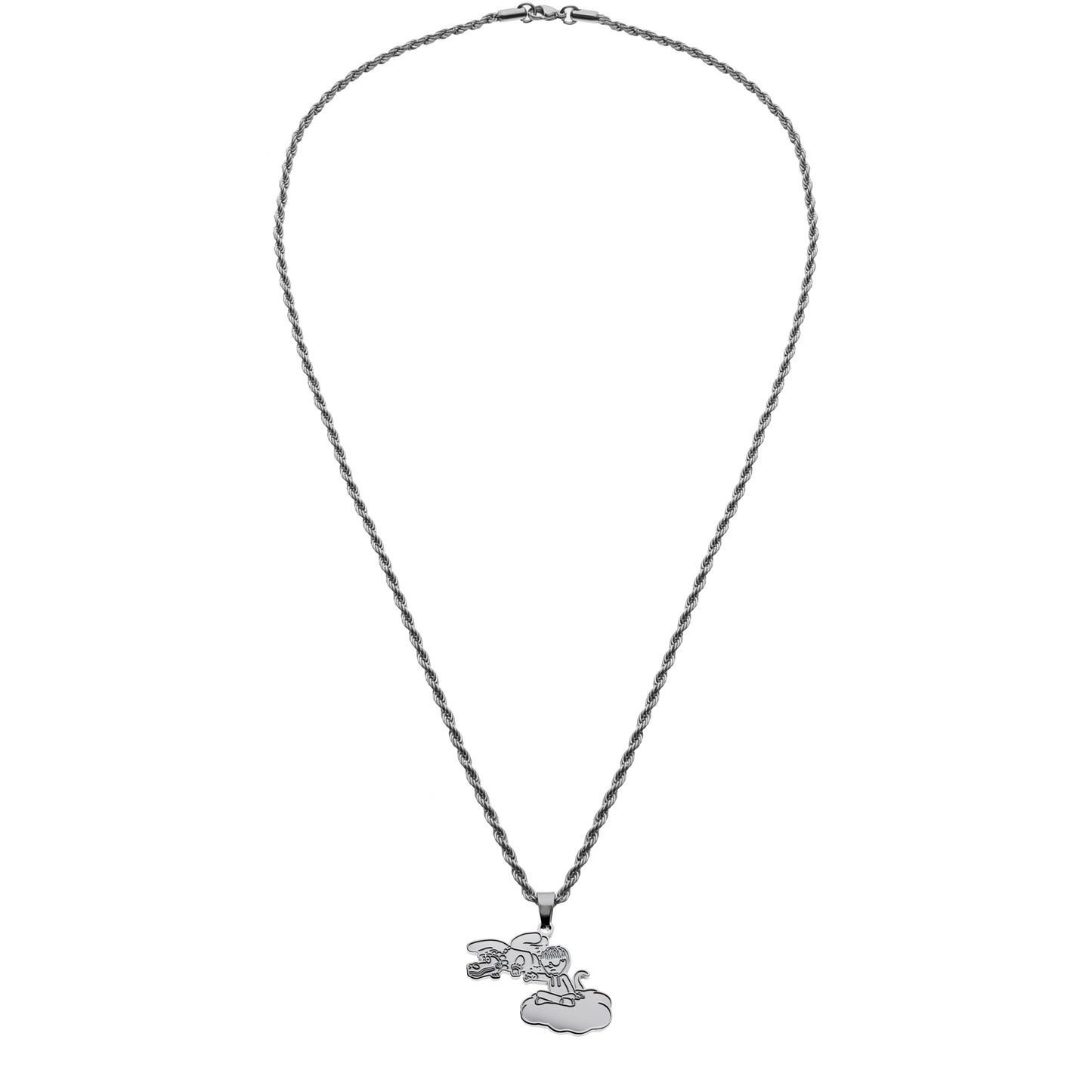 Junior H Stainless Steel Dragon Necklace