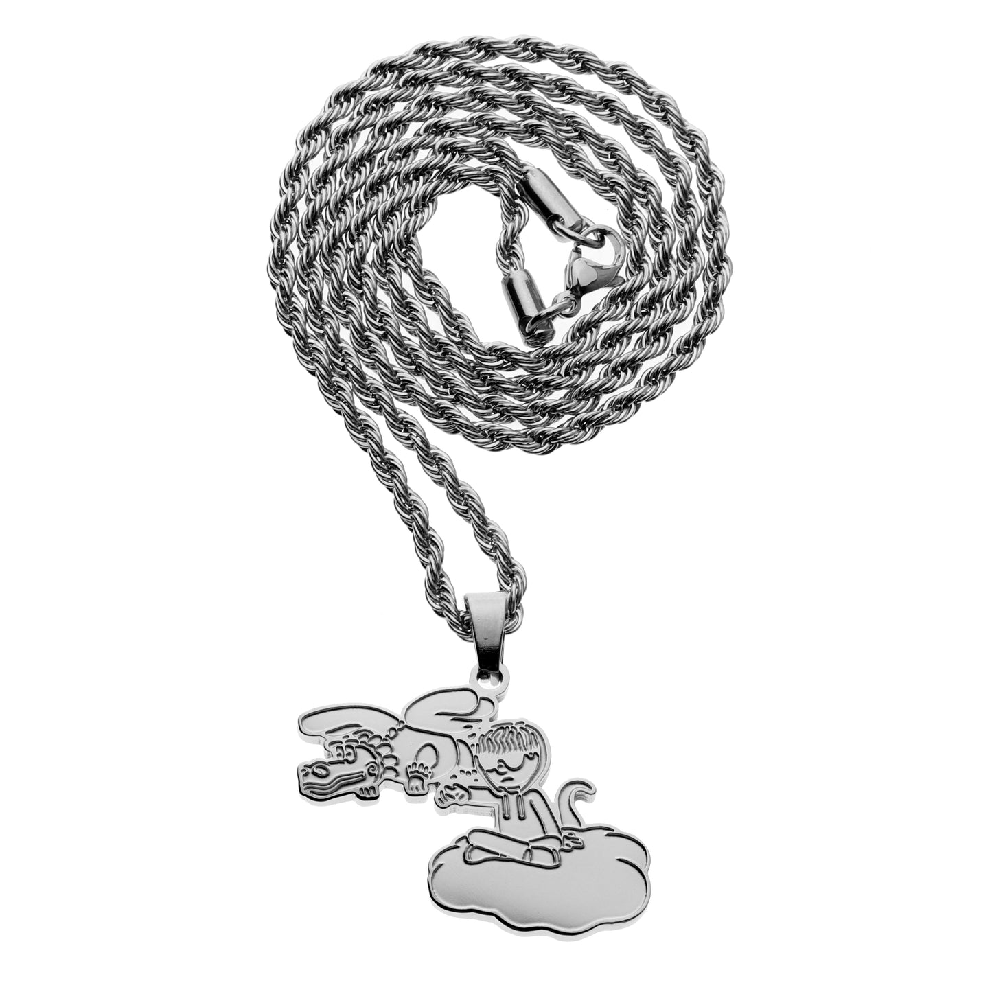 Junior H Stainless Steel Dragon Necklace